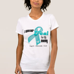 Camiseta Eu Visto Fita Teal Para Minha Mamãe