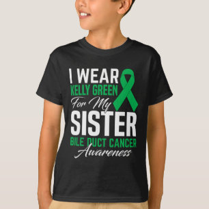 Camiseta Eu Visto Kelly Green Para A Minha Irmã Bile Duct C