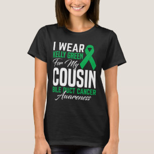 Camiseta Eu Visto Kelly Green Para O Meu Cancer Primo Bile 