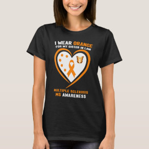 Camiseta Eu Visto Laranja Minha Irmã Em Lei Esclerose Múlti