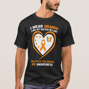 Camiseta Eu Visto Laranja Minha Irmã Em Lei Esclerose Múlti