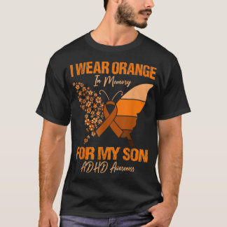 Camiseta Eu Visto Laranja Na Memória Para O Meu Filho Sensi