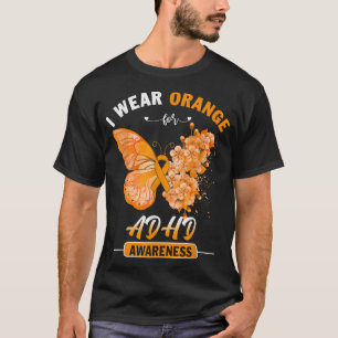 Camiseta Eu Visto Laranja Para A Borboleta 792 de Sensibili