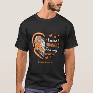 Camiseta Eu Visto Laranja Para A Consciência Da Leucemia Do