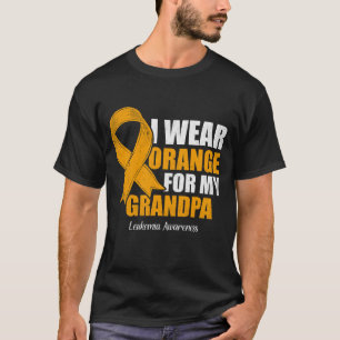 Camiseta Eu Visto Laranja Para A Consciência Da Leucemia Do