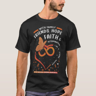 Camiseta Eu Visto Laranja Para A Consciência Da Leucemia Mi