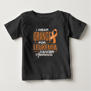 Camiseta Eu Visto Laranja Para A Consciência Do Cancer Da L