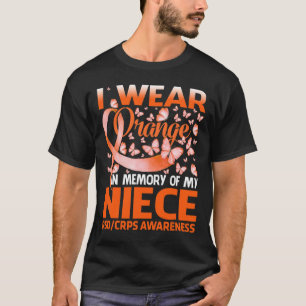 Camiseta Eu Visto Laranja Para A Consciência Do Meu Niece R