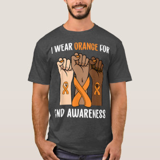 Camiseta Eu Visto Laranja Para A Consciência FND