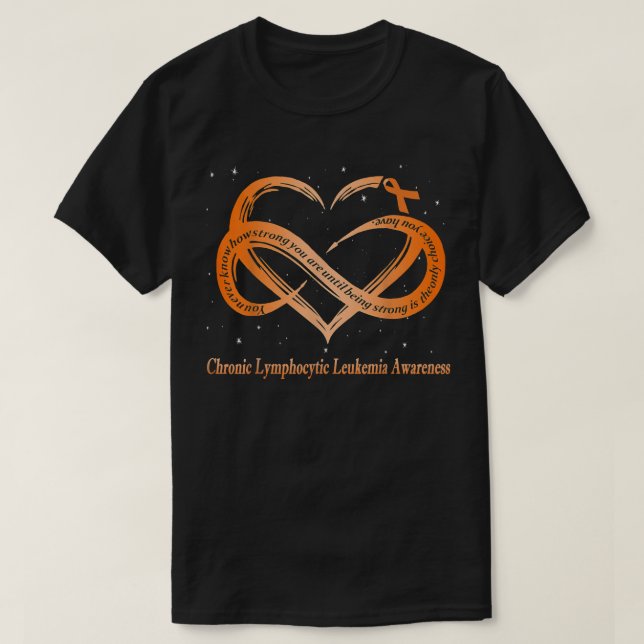 Camiseta Eu Visto Laranja Para A Guerra Da Leucemia Linfocí (Frente do Design)