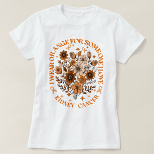 Camiseta Eu Visto Laranja Para Alguém Que Eu Amo Câncer de