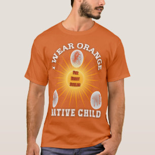 Camiseta Eu Visto laranja para cada criança americana nativ