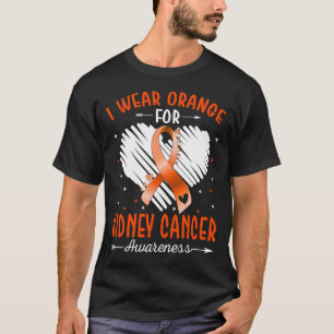 Camiseta Eu Visto Laranja Para Cancer de rim