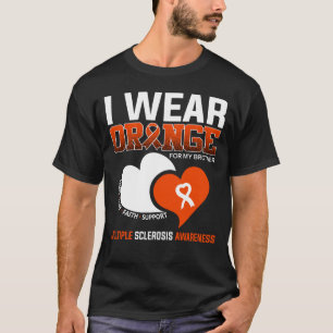 Camiseta Eu Visto Laranja Para Meu Irmão Esclerose Múltipla