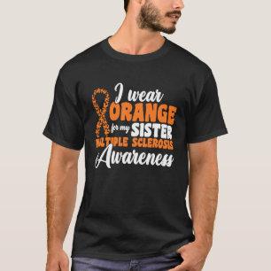 Camiseta Eu Visto Laranja Para Meu Irmão Esclerose Múltipla