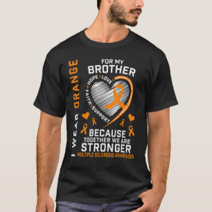 Camiseta Eu Visto Laranja Para Meu Irmão Esclerose Múltipla