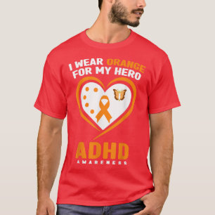 Camiseta Eu Visto Laranja Para Meu Mês De Consciência Hero 