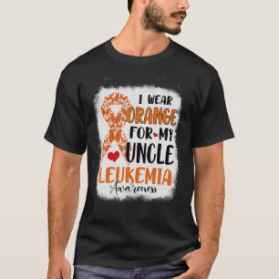 Camiseta Eu Visto Laranja Para Meu Tio Leucemia, Monte De C