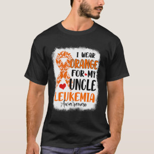 Camiseta Eu Visto Laranja Para Meu Tio Leucemia, Monte De C