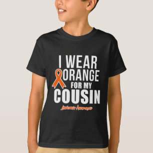 Camiseta Eu Visto Laranja Para Minha Consciência Da Leucemi