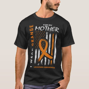 Camiseta Eu Visto Laranja Para Minha Consciência Da Leucemi