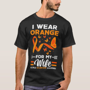 Camiseta Eu Visto Laranja Para Minha Esposa Com Esclerose M