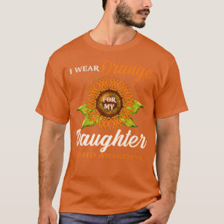 Camiseta Eu Visto Laranja Para Minha Filha DDA Mês de Consc