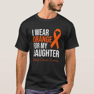 Camiseta Eu Visto Laranja Para Minha Filha E Guerreiro Múlt