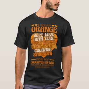 Camiseta Eu Visto Laranja Para Minha Filha Em Lei Múltipla