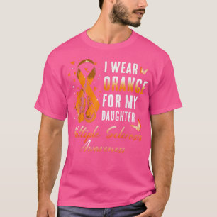 Camiseta Eu Visto Laranja Para Minha Filha Esclerose Múltip