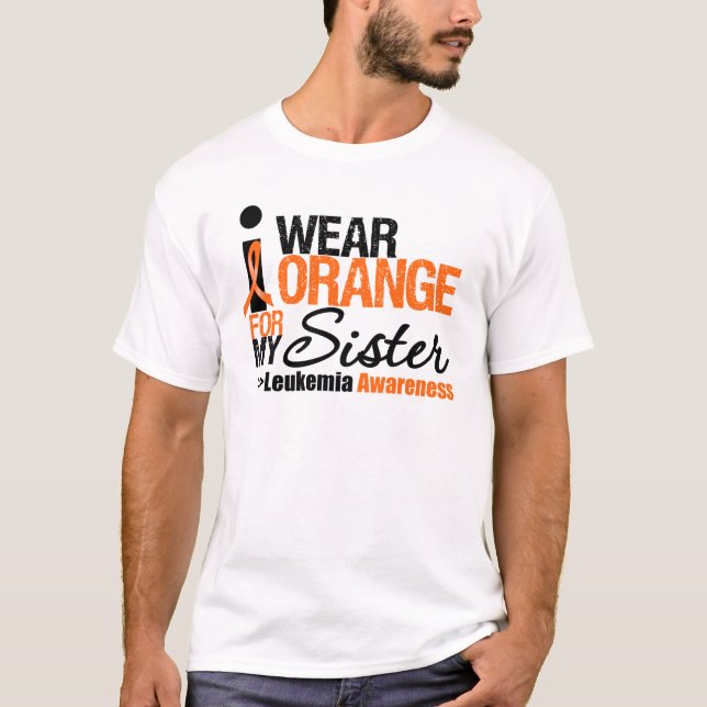 Camiseta Eu Visto Laranja Para Minha Irmã (Frente)