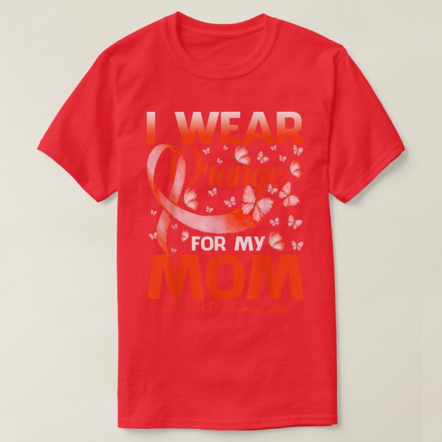 Camiseta Eu Visto Laranja Para Minha Mãe A Borboleta De Con (Frente do Design)