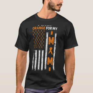 Camiseta Eu Visto Laranja Para Minha Mãe - Cancer De Leucem