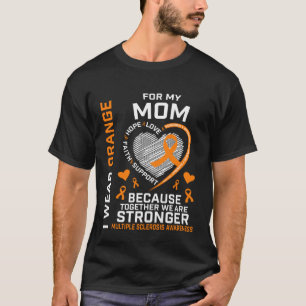 Camiseta Eu Visto Laranja Para Minha Mãe Esclerose Múltipla