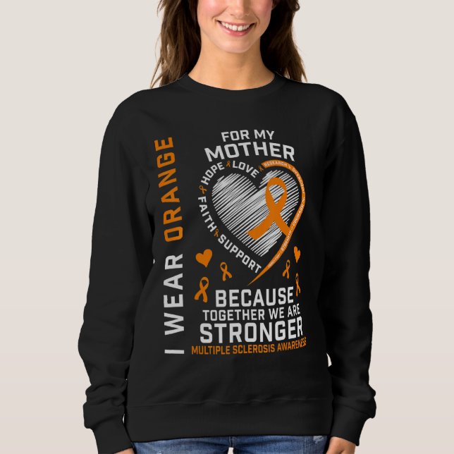Camiseta Eu Visto Laranja Para Minha Mãe Esclerose Múltipla (Frente)