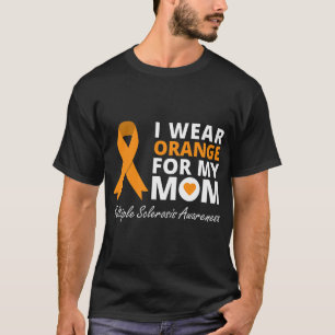 Camiseta Eu Visto Laranja Para Minha Mãe Sensibilização Var
