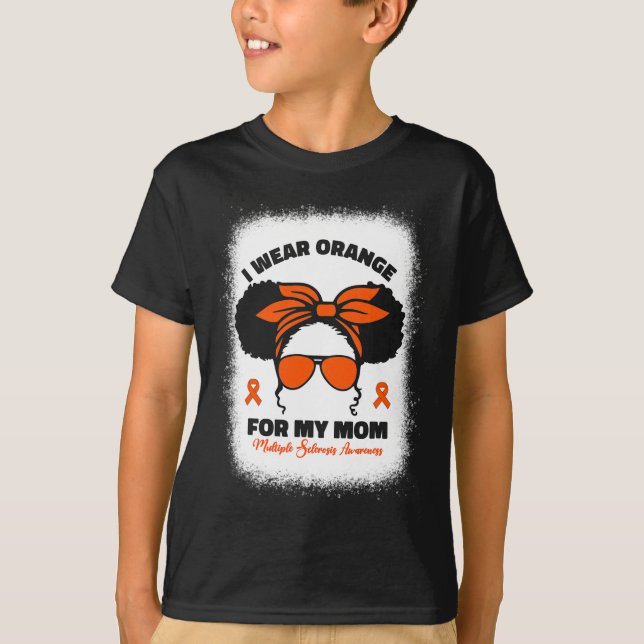 Camiseta Eu Visto Laranja Para Minha Mãe Sra. Múltipla Escl (Frente)