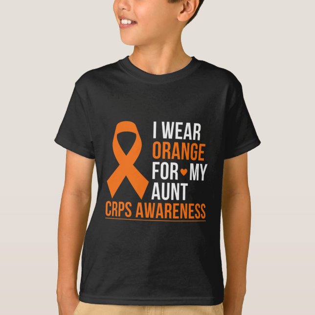 Camiseta Eu Visto Laranja Para Minha Tia Rsd Crps Mês De Co (Frente)