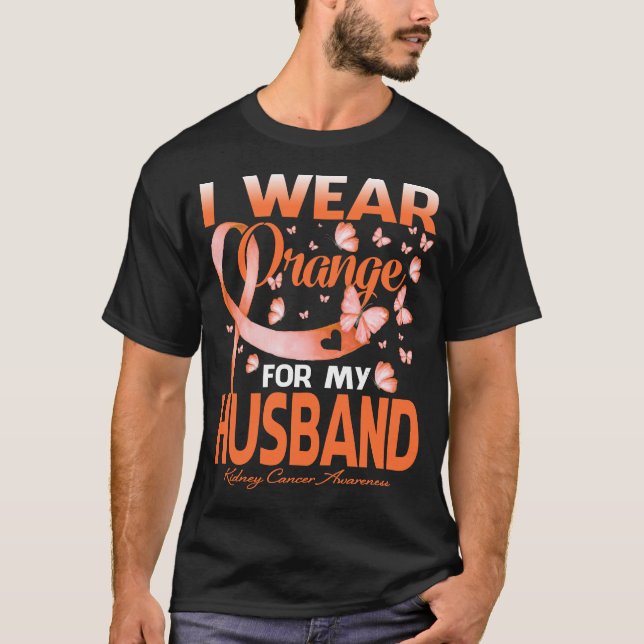 Camiseta Eu Visto Laranja Para O Meu Câncer de rim De MARID (Frente)