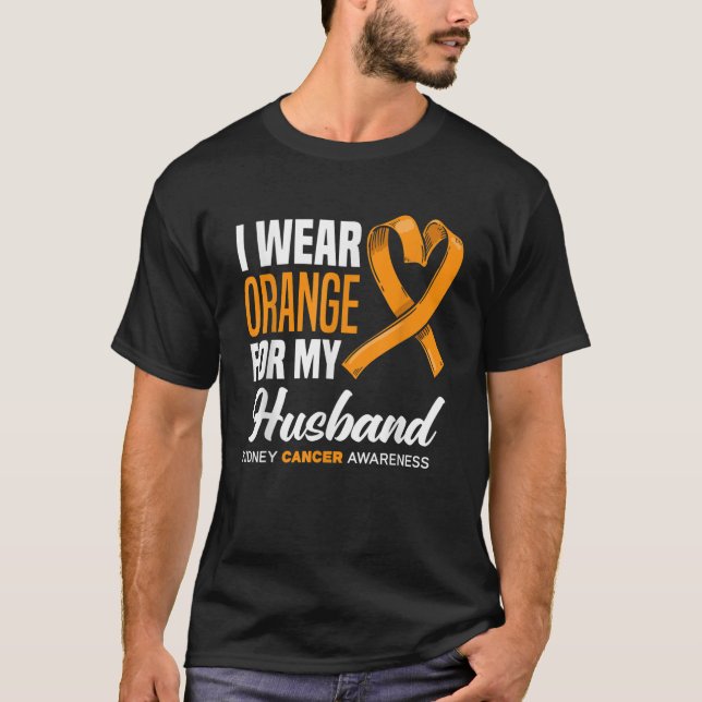 Camiseta Eu Visto Laranja Para O Meu Câncer de rim De Supor (Frente)