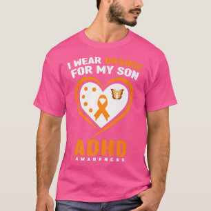 Camiseta Eu Visto Laranja Para O Meu Filho DDA Prêmio de Co