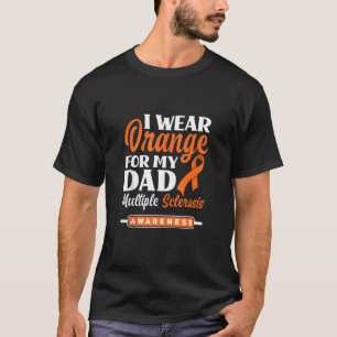 Camiseta Eu Visto Laranja Para O Meu Pai Esclerose Múltipla