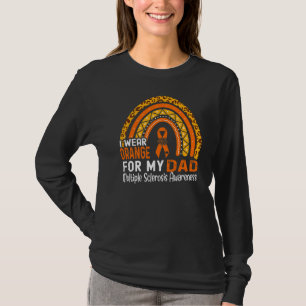 Camiseta Eu Visto Laranja Para O Meu Pai Esclerose Múltipla