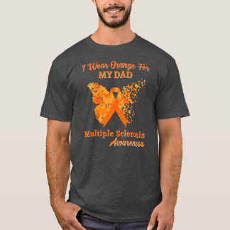 Camiseta Eu Visto laranja para o meu Pai Esclerose Múltipla
