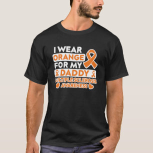 Camiseta Eu Visto Laranja Para O Meu Pai MS Esclerose Múlti
