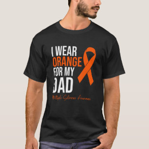Camiseta Eu Visto Laranja Para O Meu Pai MS Warrior Multipl