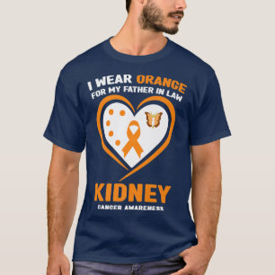 Camiseta Eu Visto Laranja para o meu pai na Lei Câncer de r