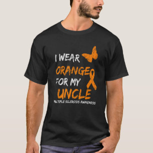 Camiseta Eu Visto Laranja Para O Meu Tio Esclerose Múltipla