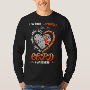 Camiseta Eu Visto Laranja Por Consciência Da Copd