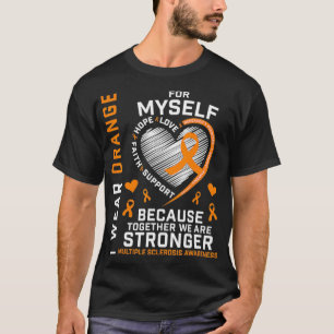 Camiseta Eu Visto Laranja Por Mim Mesma Esclerose Múltipla